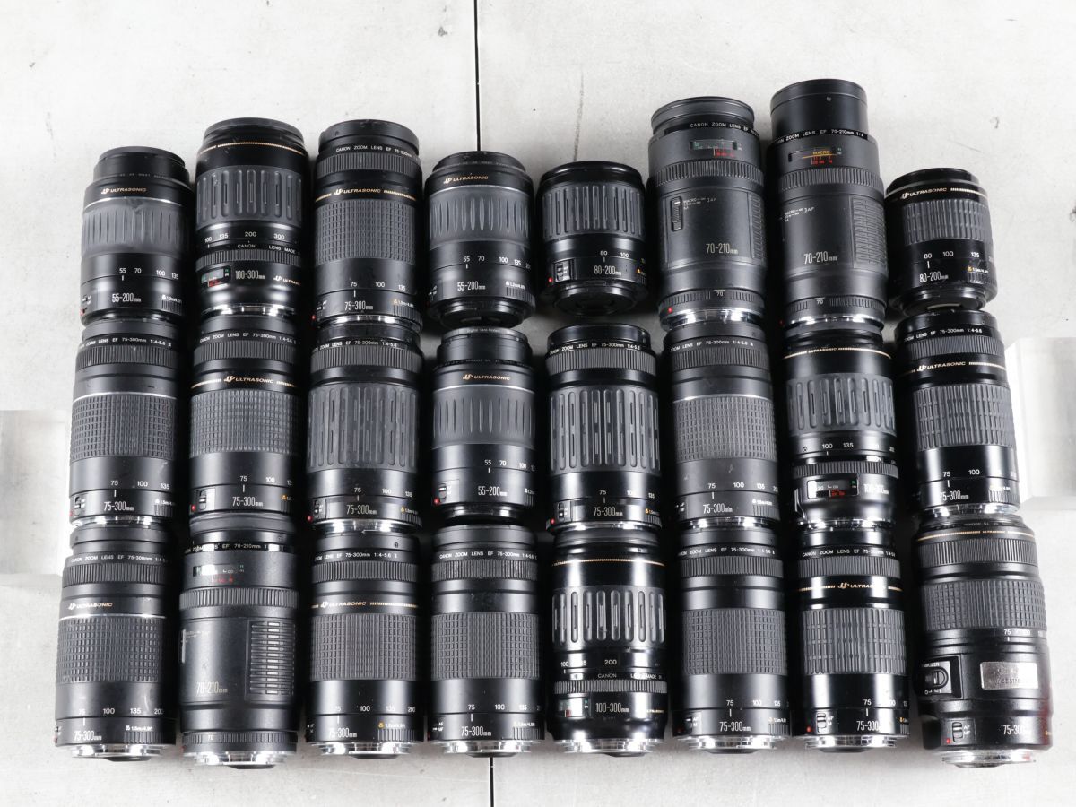 1527 24点まとめ Canon キヤノン EF 75-300mm 100-300mm USM ウルトラソニック 他 AFズームレンズ まとめ まとめて 大量セット 送料1500円
