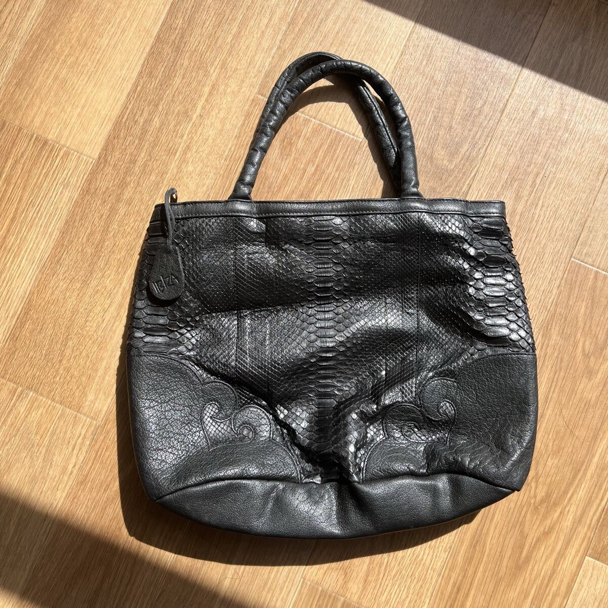 IBIZA イビザ トートバッグ ブラック パイソン レザー 