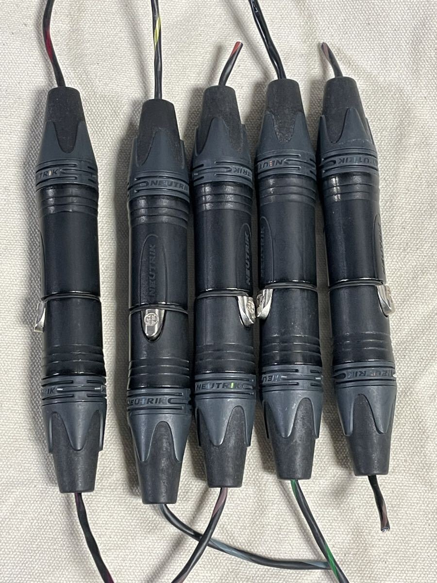 Neutrik 3Pキャノンコネクタ XLR ノイトリック オスメス　各５本セット ノイトリック製　中古
