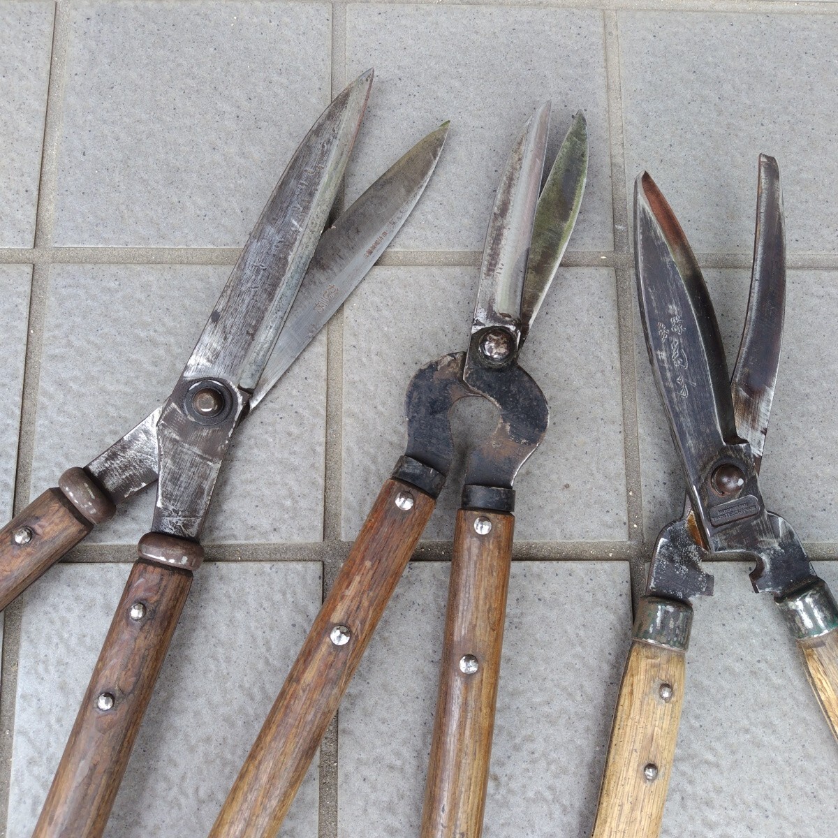 刈込鋏3本で!!　 庭師　庭仕事用 本職用(中古)