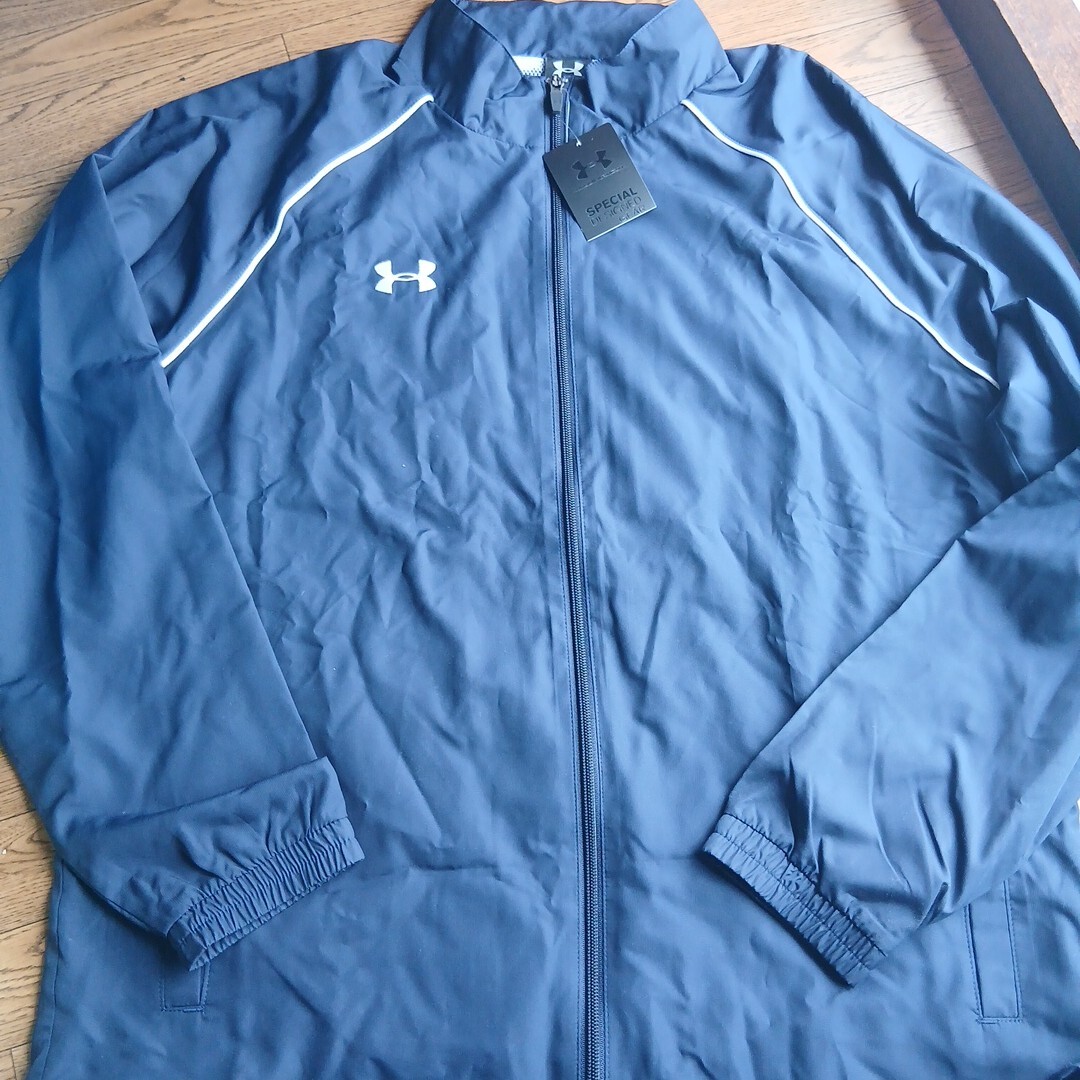 未使用★　UNDER ARMOUR　アンダーアーマー　ナイロンジャケット　 ウインドブレーカー ネイビー　メンズXL
