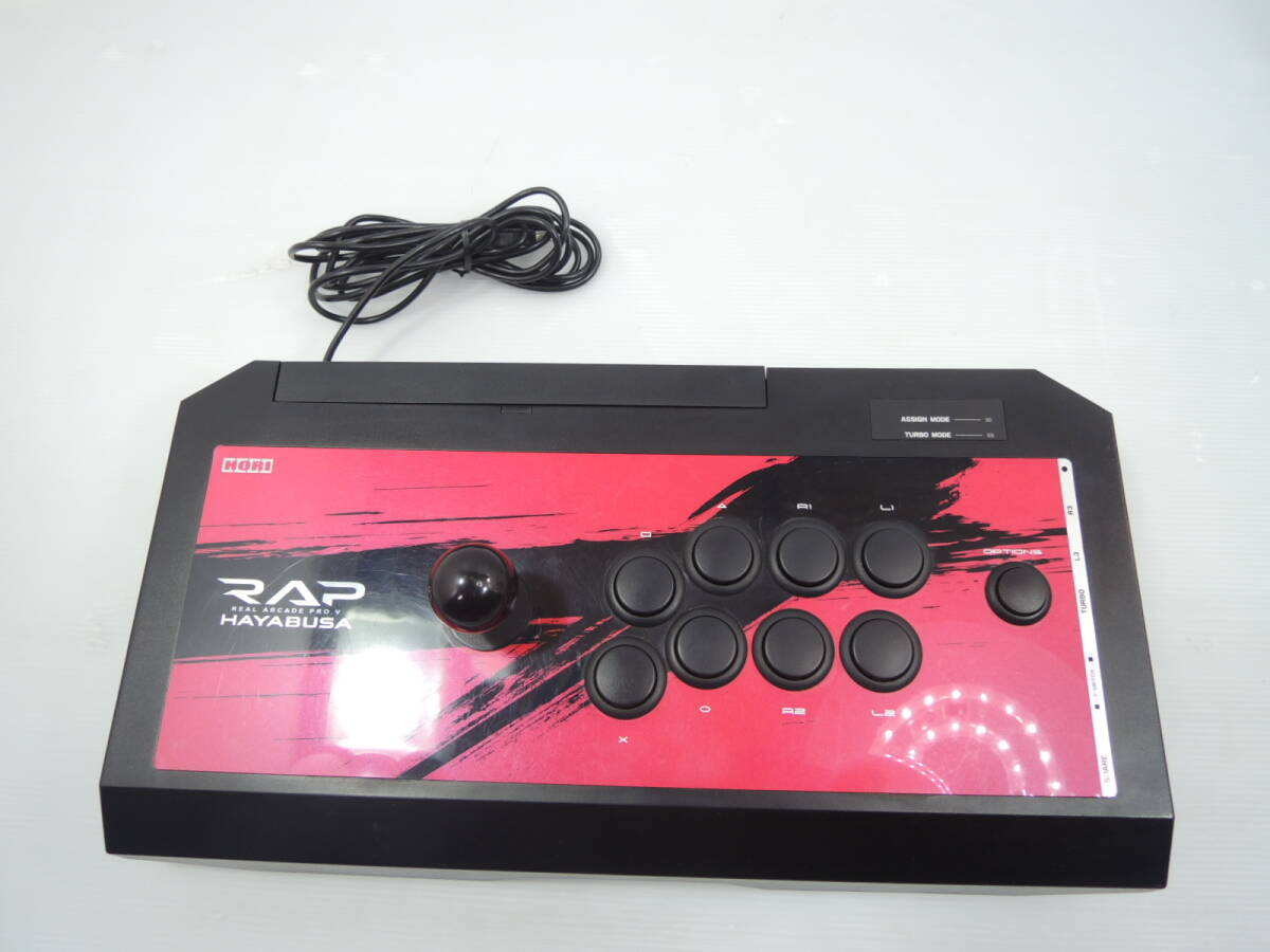 △HORI RAP REAL ARCADE PRO.V HAYABUSA ホリ リアルアーケードプロ.V コントローラー PS3 4 PC対応/管理2105A21-LM0126