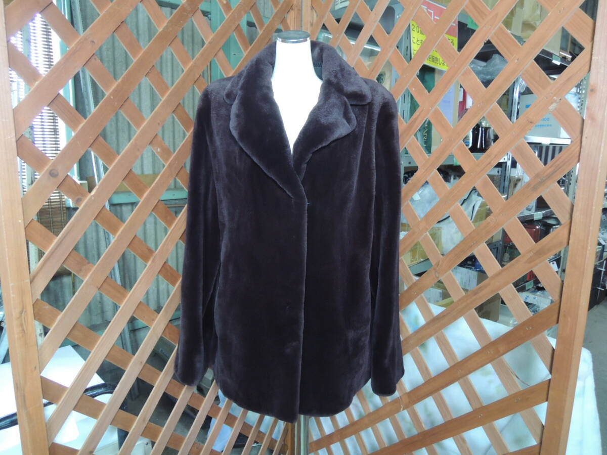 △SAGA MINK サガミンク ROYAL ロイヤル 毛皮コート ハーフコート アウター 防寒着 リアルファー ブラック/管理2141A11-LM0126