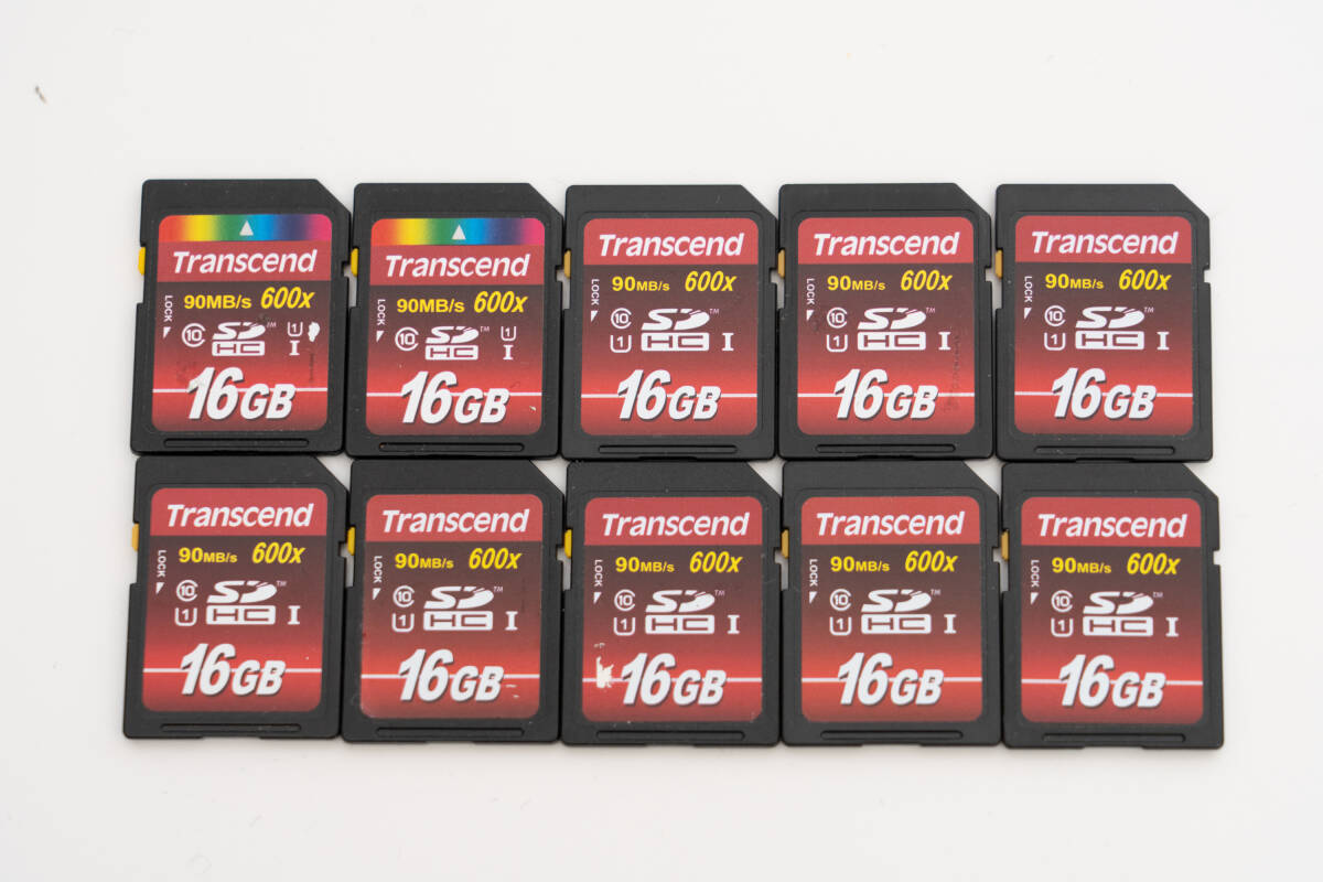 #562 Transcend トランセンド SDカード 10枚セット 16GB 90MB/s 600x SDHC clas10