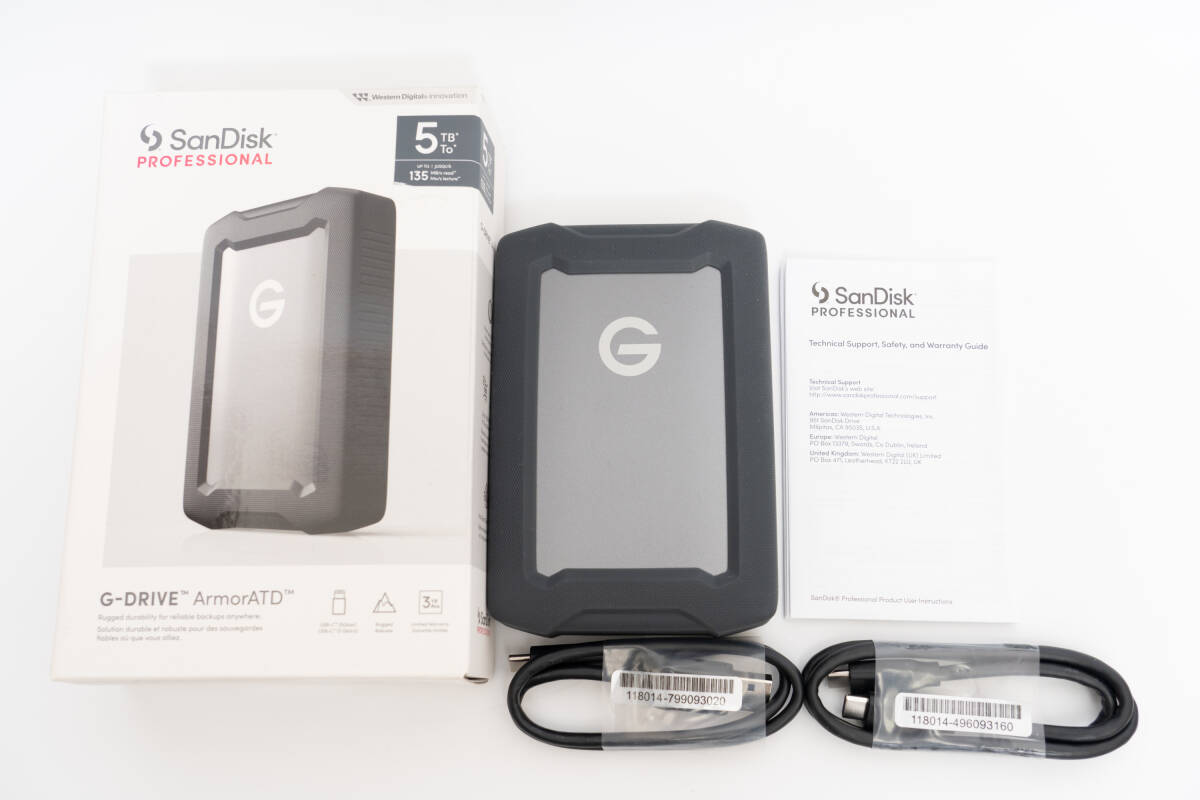 #559 SanDisk Professional 5TB G-DRIVE ArmorATD インターフェース 外付けHDD ハードディスク