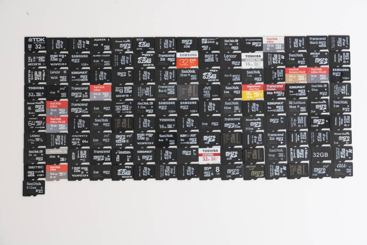 #544a microSDカード セット 136枚 1GB 2GB 4GB 8GB 16GB 32GB 64GB Sandisk Transcend KIOXIA