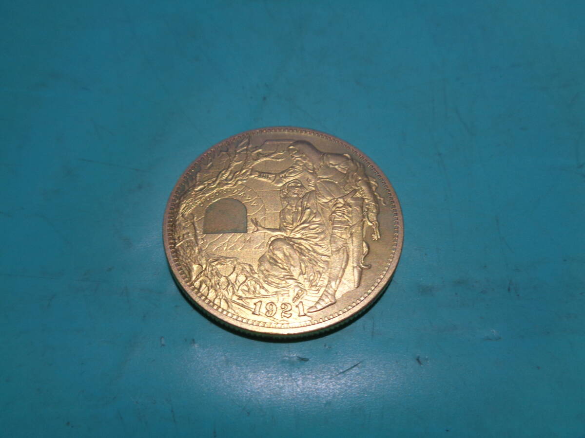 アメリカ ONE DOLLAR 1921 モルダン ダラー 金色 メダル レプリカ
