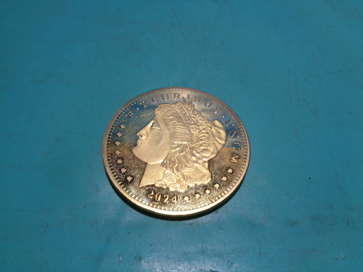 アメリカ ONE DOLLAR モルガン ダラー 2024 金色 メダル レプリカ