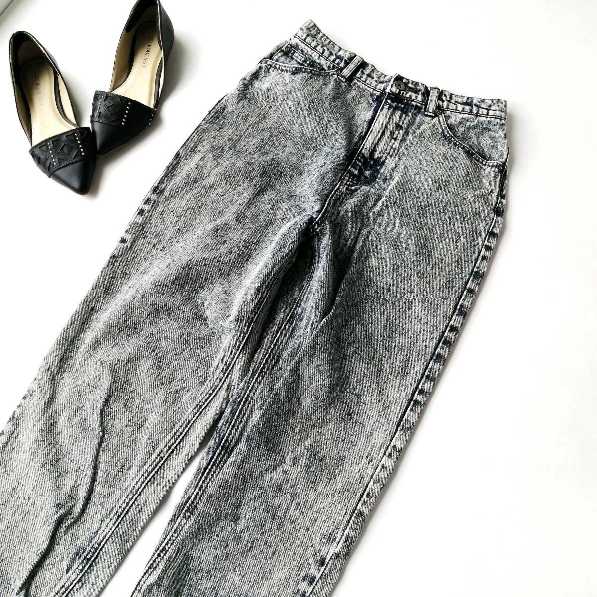 w closet ダブルクローゼット レディース♪デニムパンツ ジーンズ ケミカルウォッシュ 260411nn【4点同梱で送料無料】