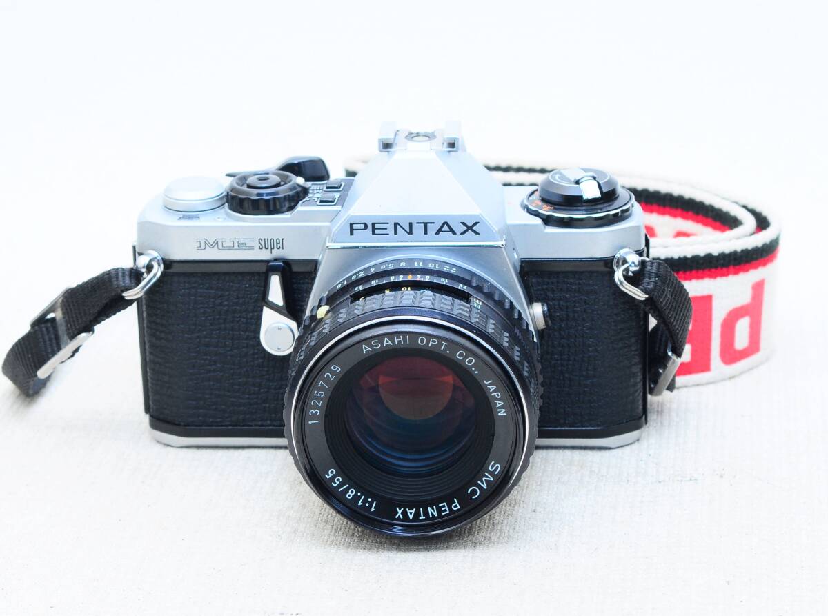 PENTAX ME SUPER シルバーSMCM 55/1.8 大文字　付き　完動品