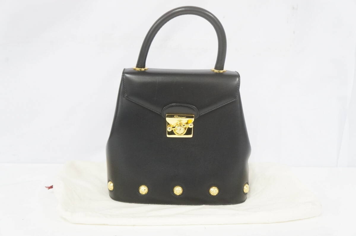 Salvatore Ferragamo サルヴァトーレ・フェラガモ ガンチーニ レザー 2WAY ショルダー ハンドバッグ 4803308011