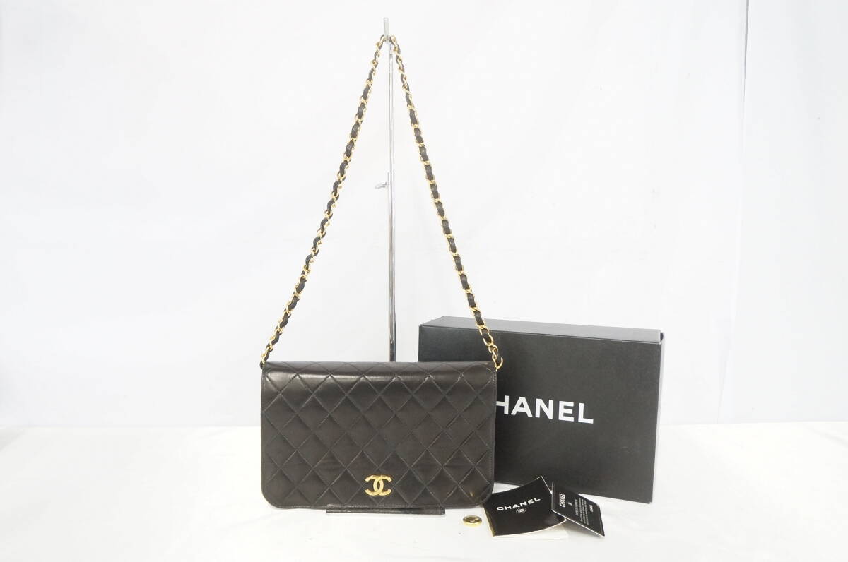 CHANEL シャネル マトラッセ ラムスキン ココマーク ブラック チェーン ショルダーバッグ ジャンク ギャランティ有 7003268011