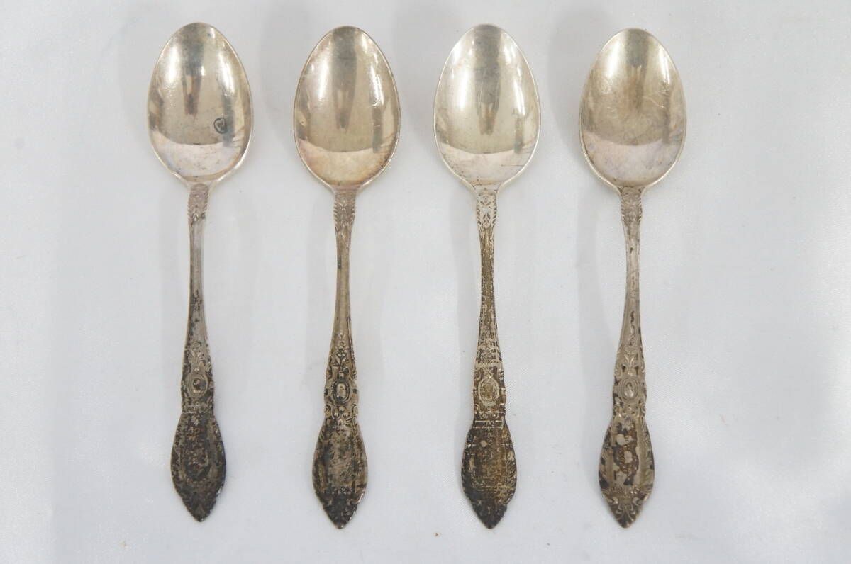 SILVER 925 銀製 スプーン 4点セット 総重量:約79.6g カトラリー 9703312311