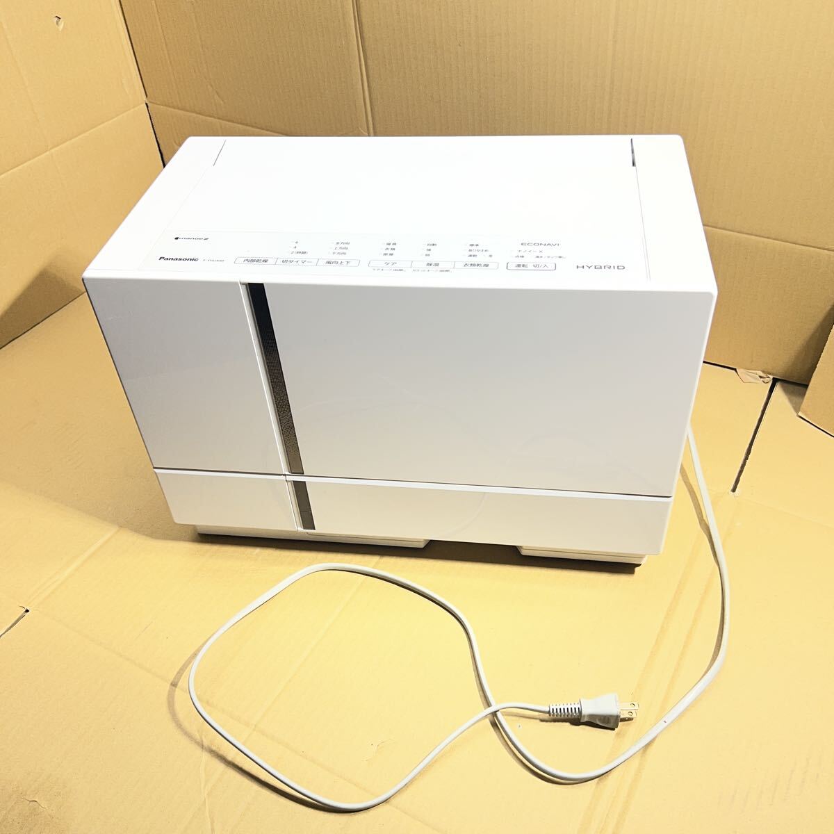 41 ゆうパック着払い発送　中古　Panasonic パナソニック 衣類乾燥除湿機 F-YHUX90 2021年製 ホワイト ハイブリッド方式 ナノイーX搭載 