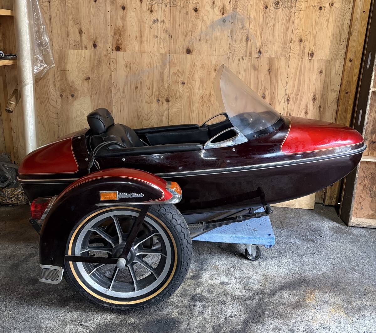 希少　1990 FLHTCサイドカー ハーレーダビットソン 実走距離567ｋｍ、ワンオーナー車、ガレージ長期保管車