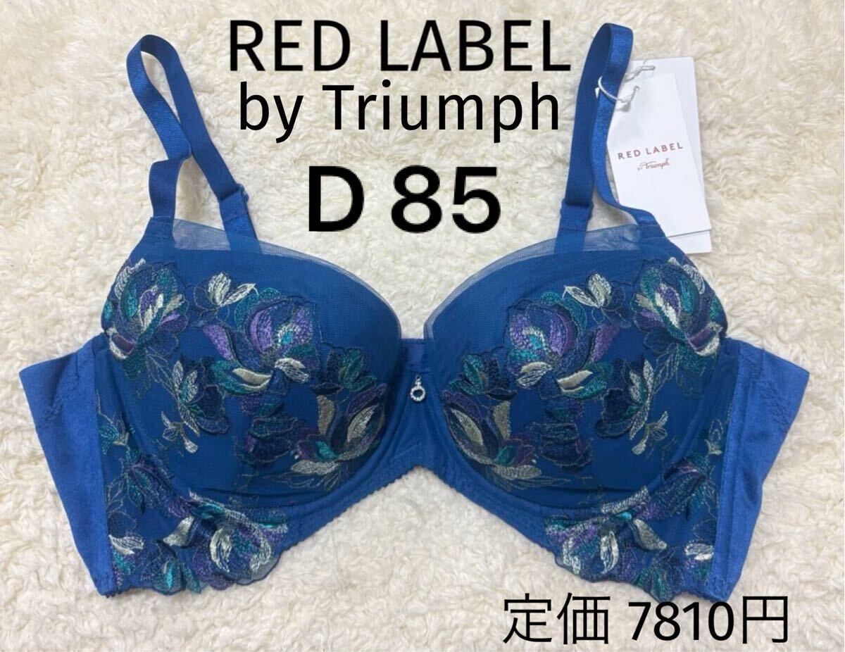 D85 トリンプ レッドレーベルRED LABEL ブラジャー ブルー