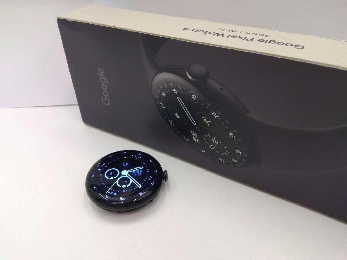 ●Google Pixel Watch4 グーグルピクセル ウォッチ4 ブラック 45mm Wi-Fi 2025年製 スマートウォッチ [ne]wa407