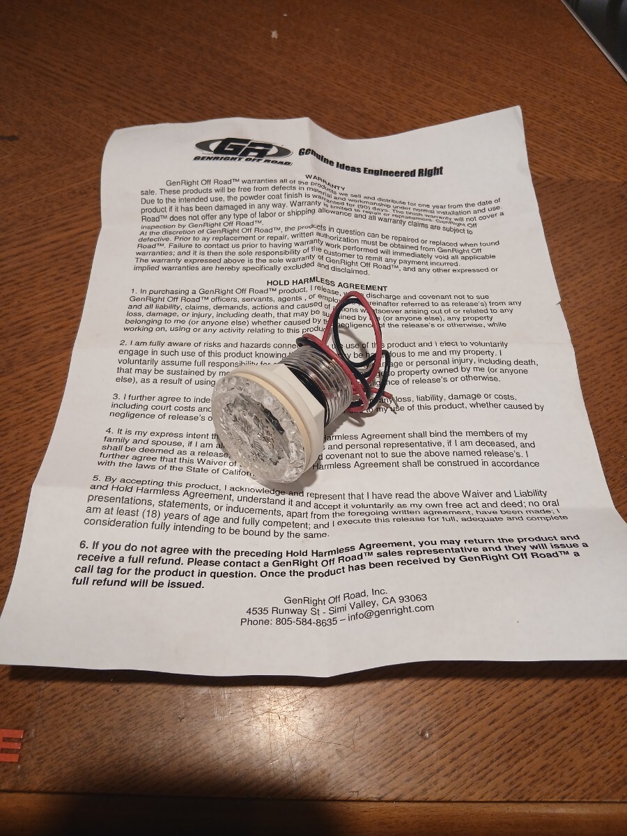 ゲンライト GEN RIGHT バックランプ Jeep ジムニー 汎用品