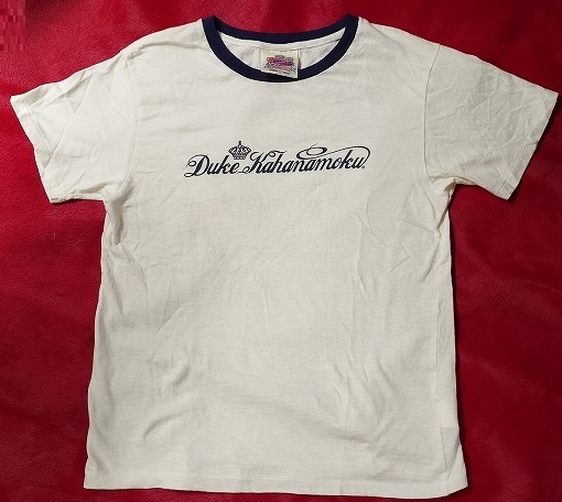 Duke Kahanamoku デユーク　カハナモク　Tシャツ　生成り　ソフトタッチ Mサイズ