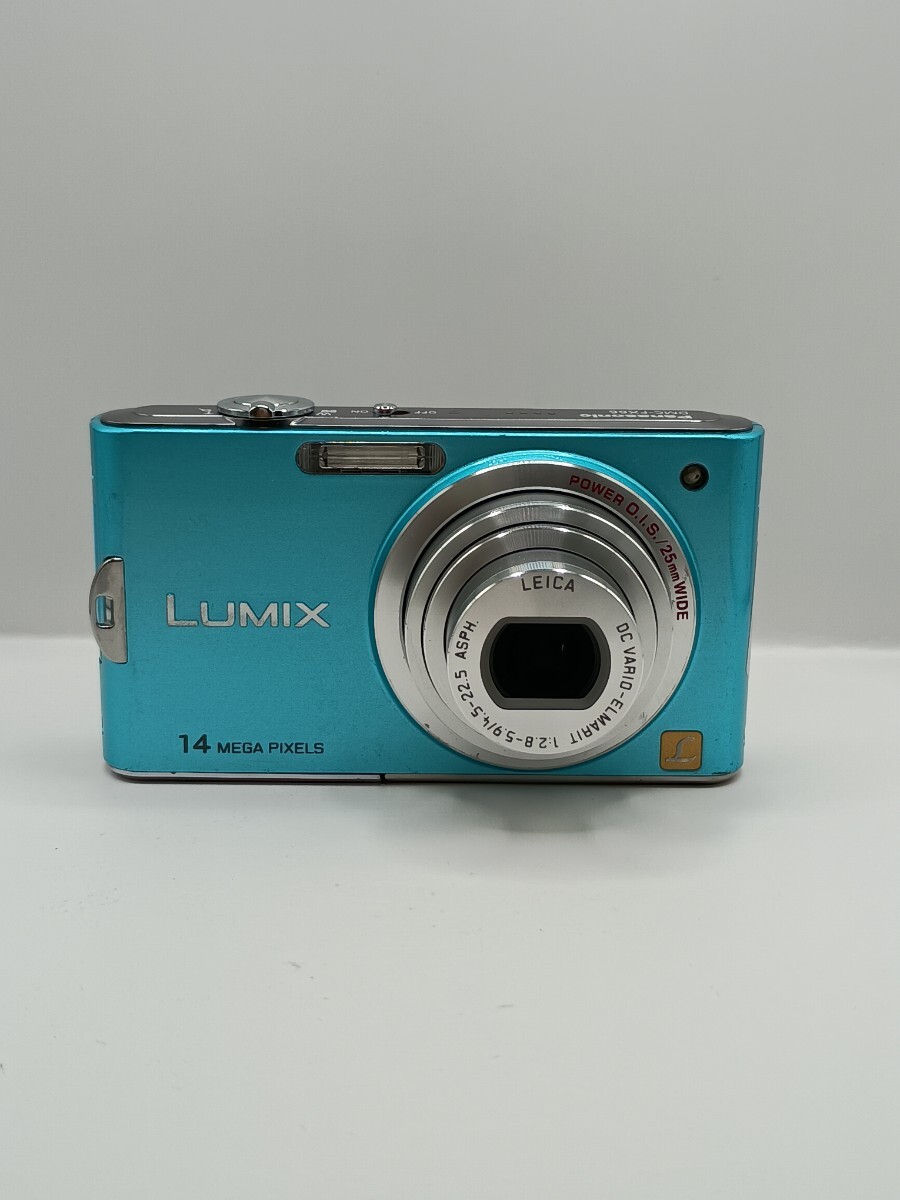 4911 【動作確認済】1円スタート Panasonic LUMIX DMC-FX66 ブルー コンパクトデジタルカメラ