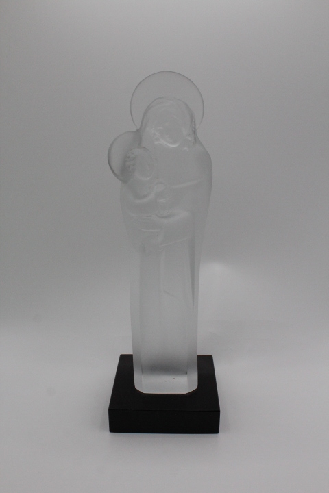 LALIQUE ルネ・ラリック クリスタル 聖母子像 マリア像