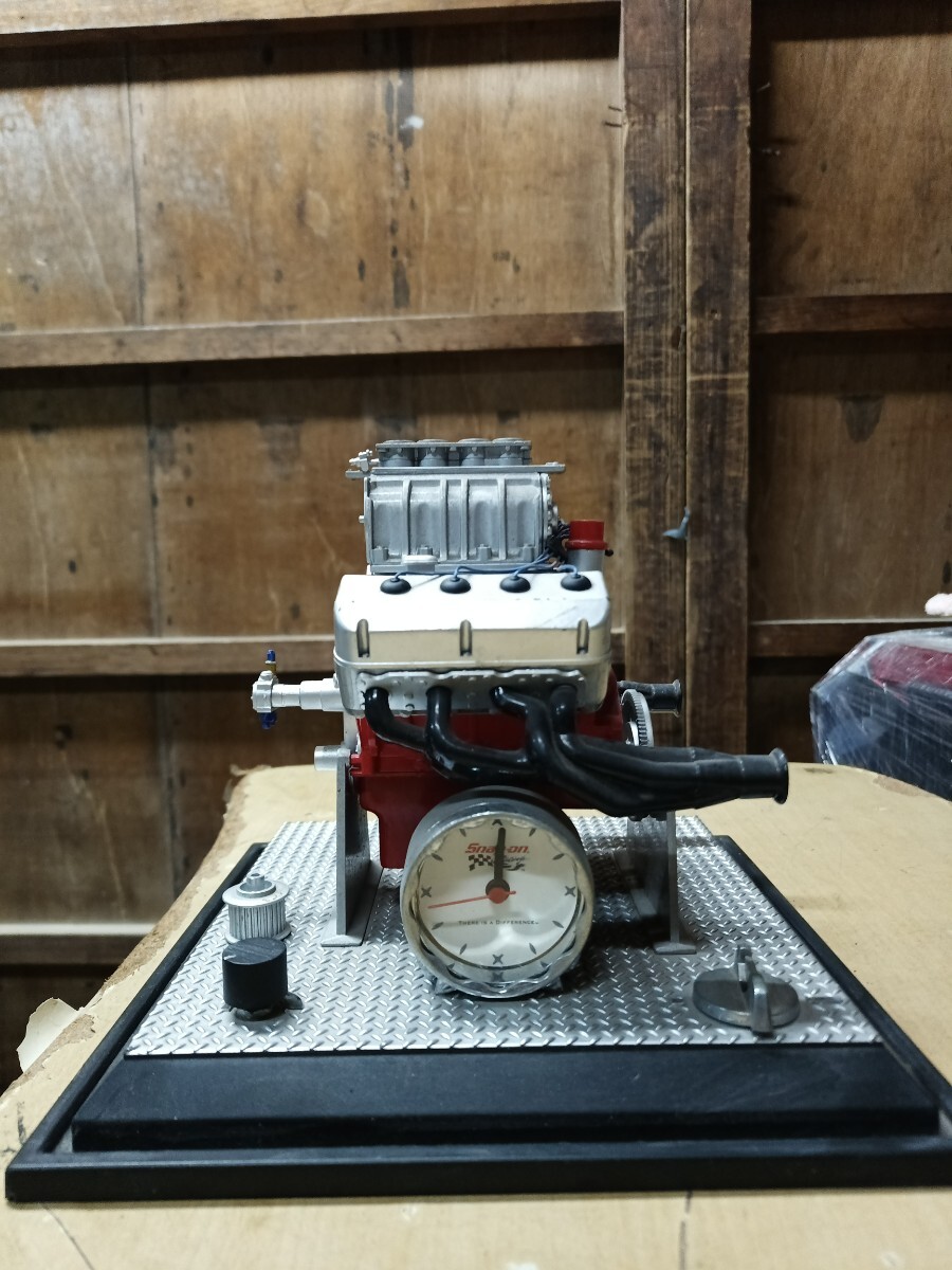 スナップオン　時計　V8　Snap-on　デスククロック　ジャンク品　部品とりや修理等に