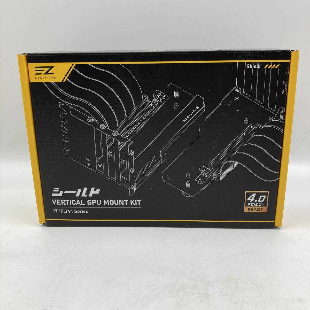 【未検品】EZDIY-FAB シールド シリーズ RGB 垂直 PCIe4.0 GPUブラケット 垂直グラフィックカードホルダー/Y40726-F1