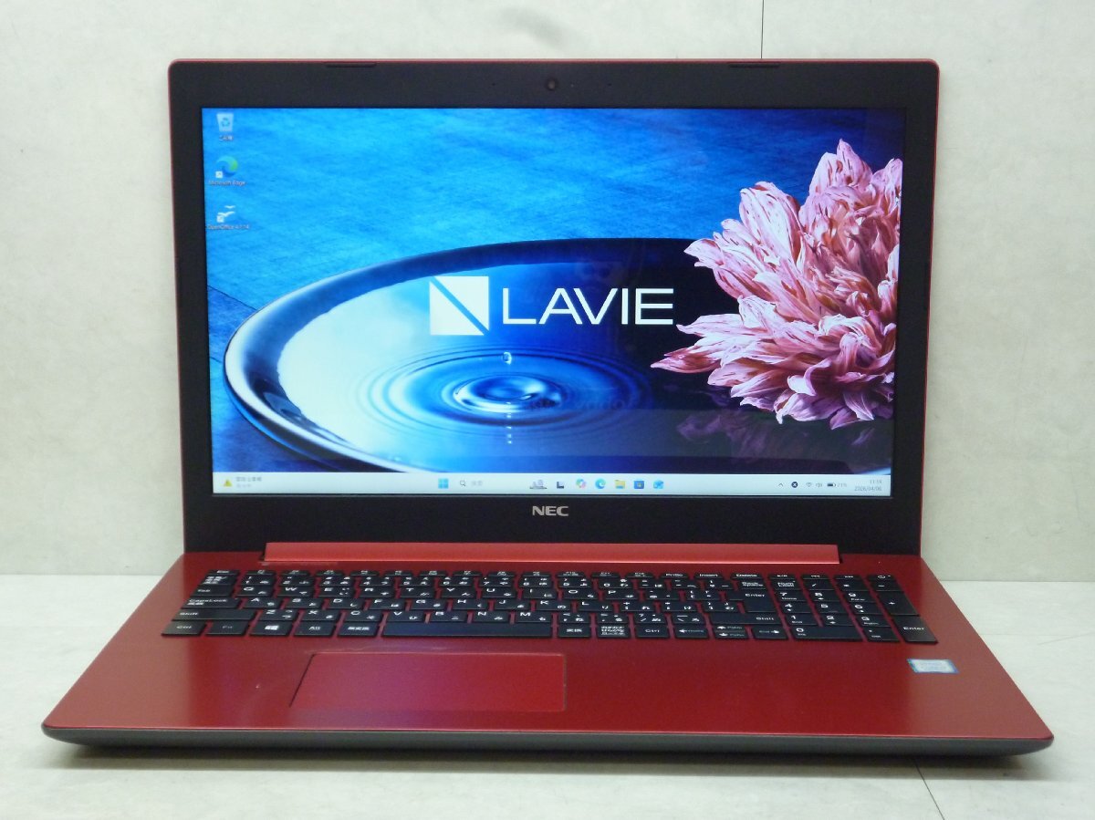 ☆第8世代☆NEC LaVie NS700/KAR-E3☆Core i7 1.80GHz/8GB/SSD500GB/高解像度/BD/無線/Bluetooth/カメラ/Office/Win11 DtoD領域/難有り☆