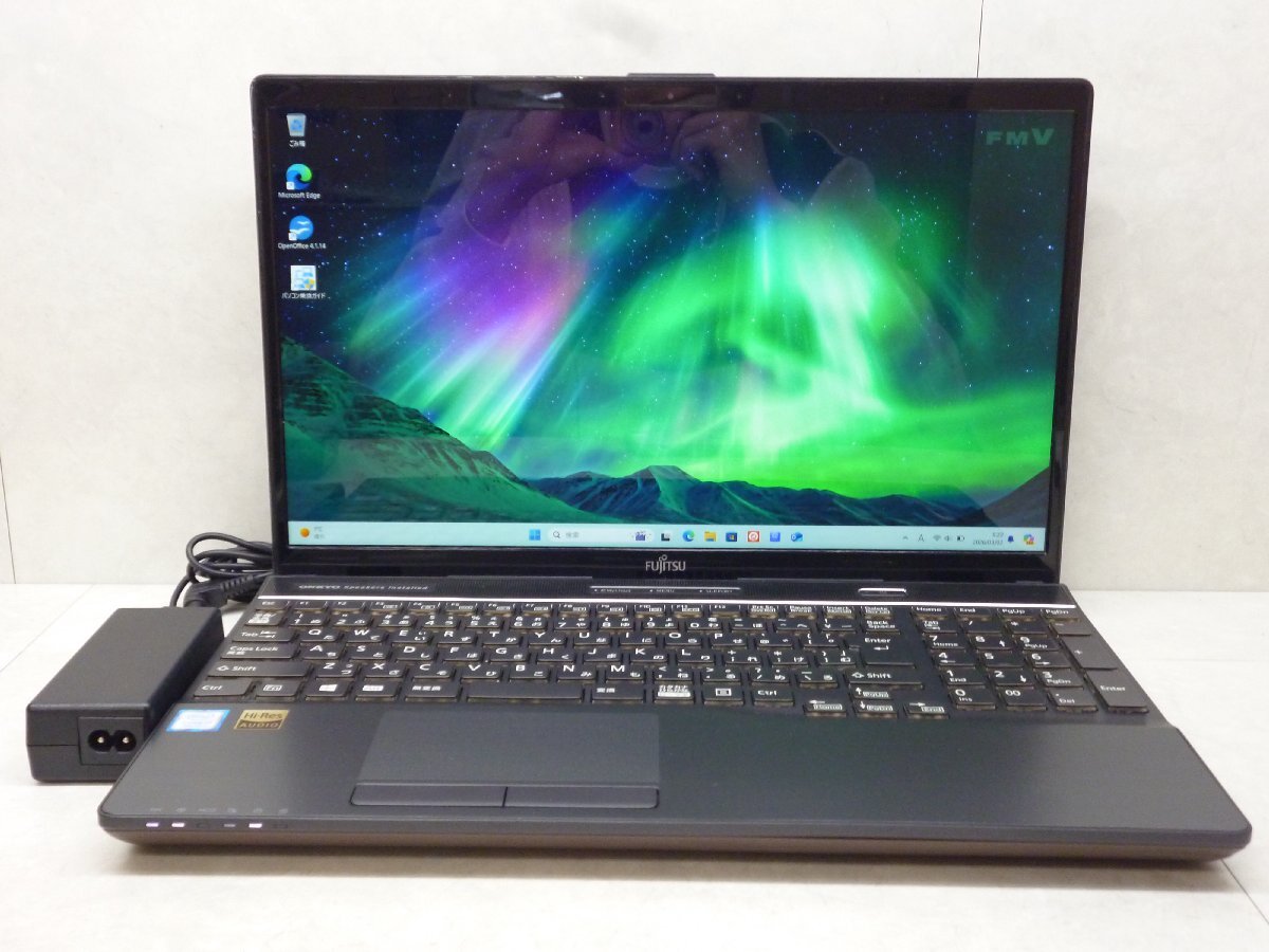 ☆良好品☆第8世代☆富士通☆LIFEBOOK AH77/D1☆Core i7 1.80GHz/8GB/1TB+SSD128GB/高解像度/BD/無線/Bluetooth/カメラ/Office/DtoD領域☆