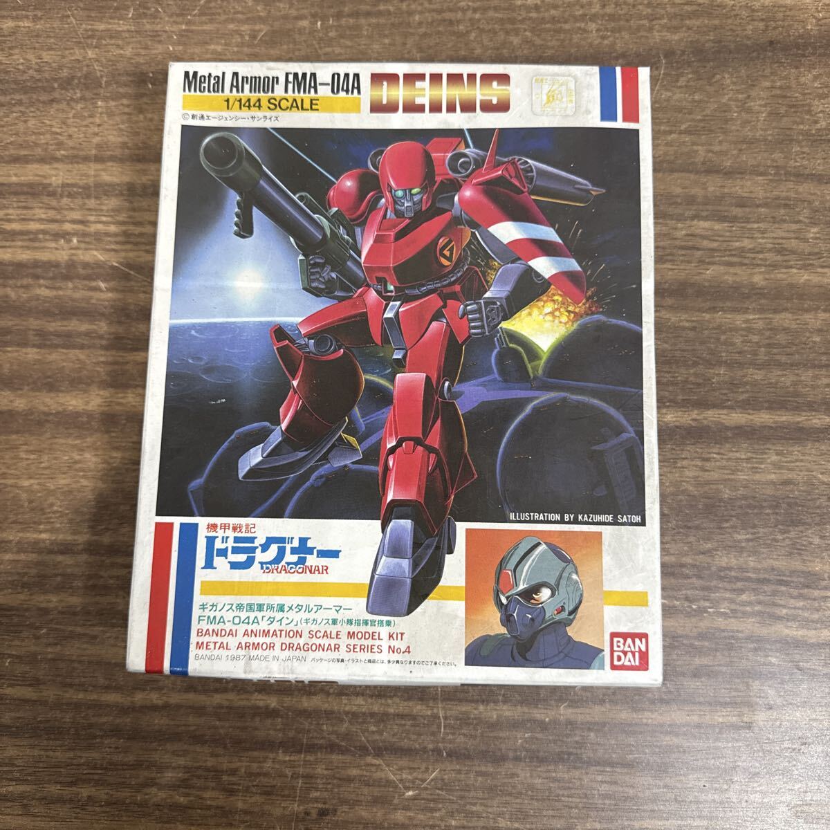 OYF901【未組立★】機甲戦記ドラグナー ギガノス帝国軍所属メタルアーマー FMA-04A ダイン 1/144 プラモデル バンダイ 保管品