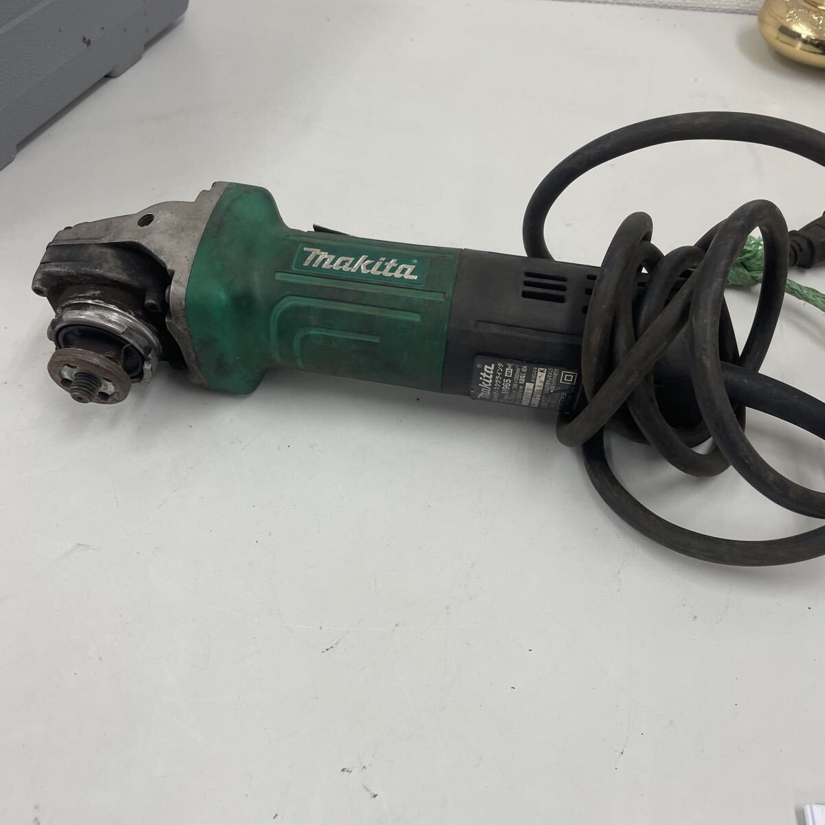 MTK61 makita マキタ ディスクグラインダ M965 100mm 100vコンセント 通電のみ確認済み 現状品電動工具 作業 DIY