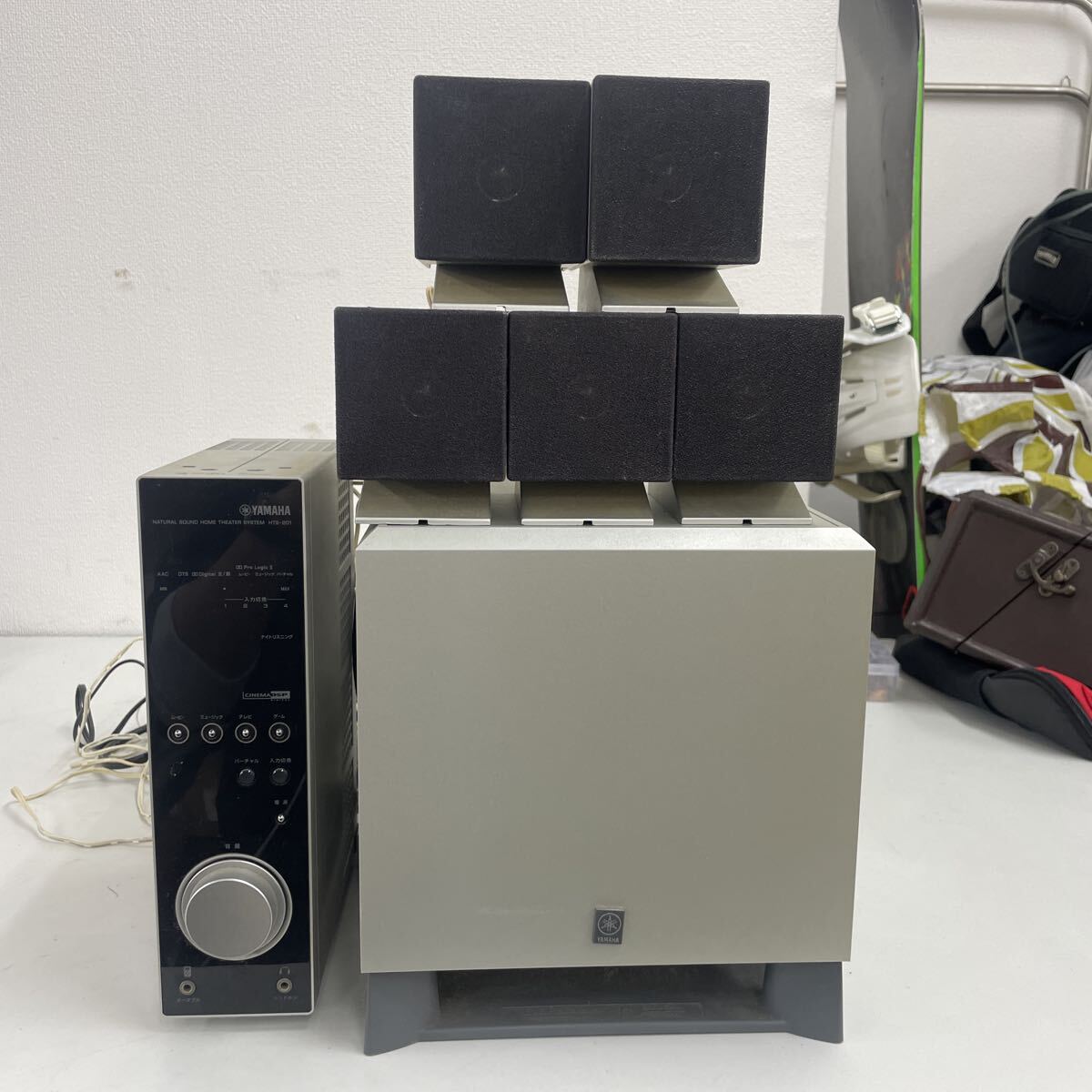 MTK72 YAMAHA ホームシアターシステム　HTS-201 シルバー 通電のみ確認済み 現状品 オーディオ機器