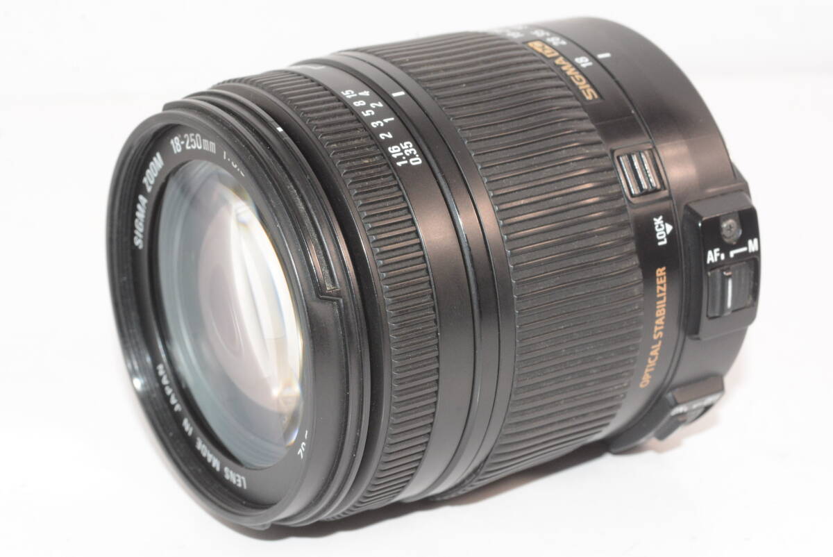 【外観特上級】SIGMA ZOOM 18-250mm F3.5-6.3 DC MACRO OS HSM ニコン　#s20144