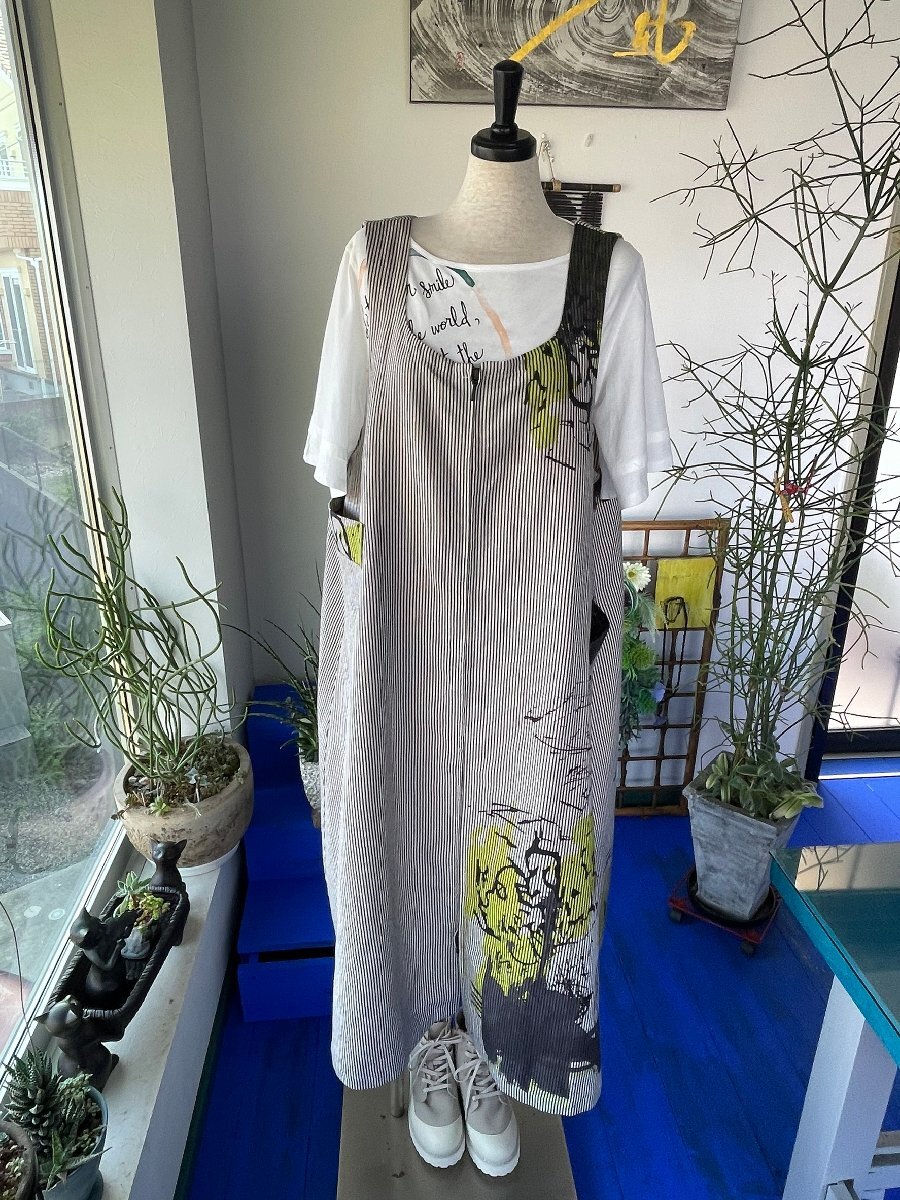 センソユニコ　芽風　中古　リサイクル　センソ　レディース　ジャンバースカート　フロントファスナー　美品　