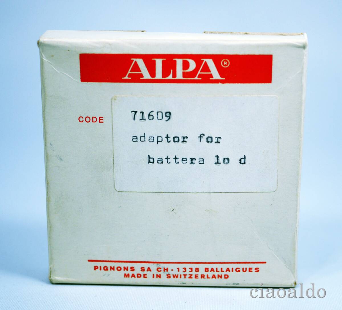 !!!未使用新品・激々レア・最後の在庫一箱です!!! アルパ10d用・純正電池アダプター 「ALPA 71609 ADAPILE for 10d」 純正箱＋文取説付き