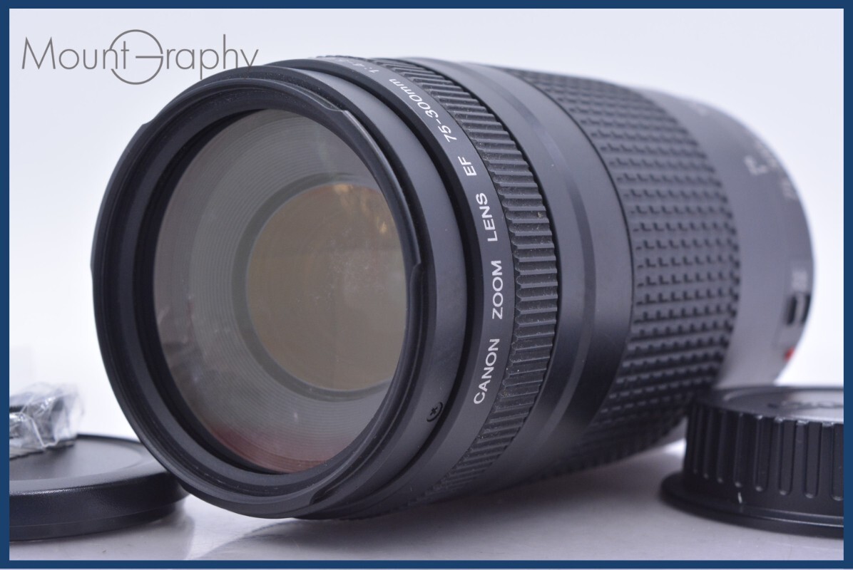 【動作保証】 キヤノン Canon EF 75-300mm F4-5.6 II 前後キャップ&レンズフィルター付 同梱無料 #am5393