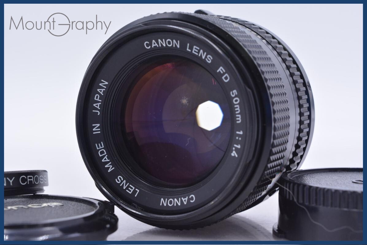 【動作保証】 キヤノン Canon NEW FD 50mm F1.4 前後キャップ&レンズフィルター付 同梱無料 #am5492
