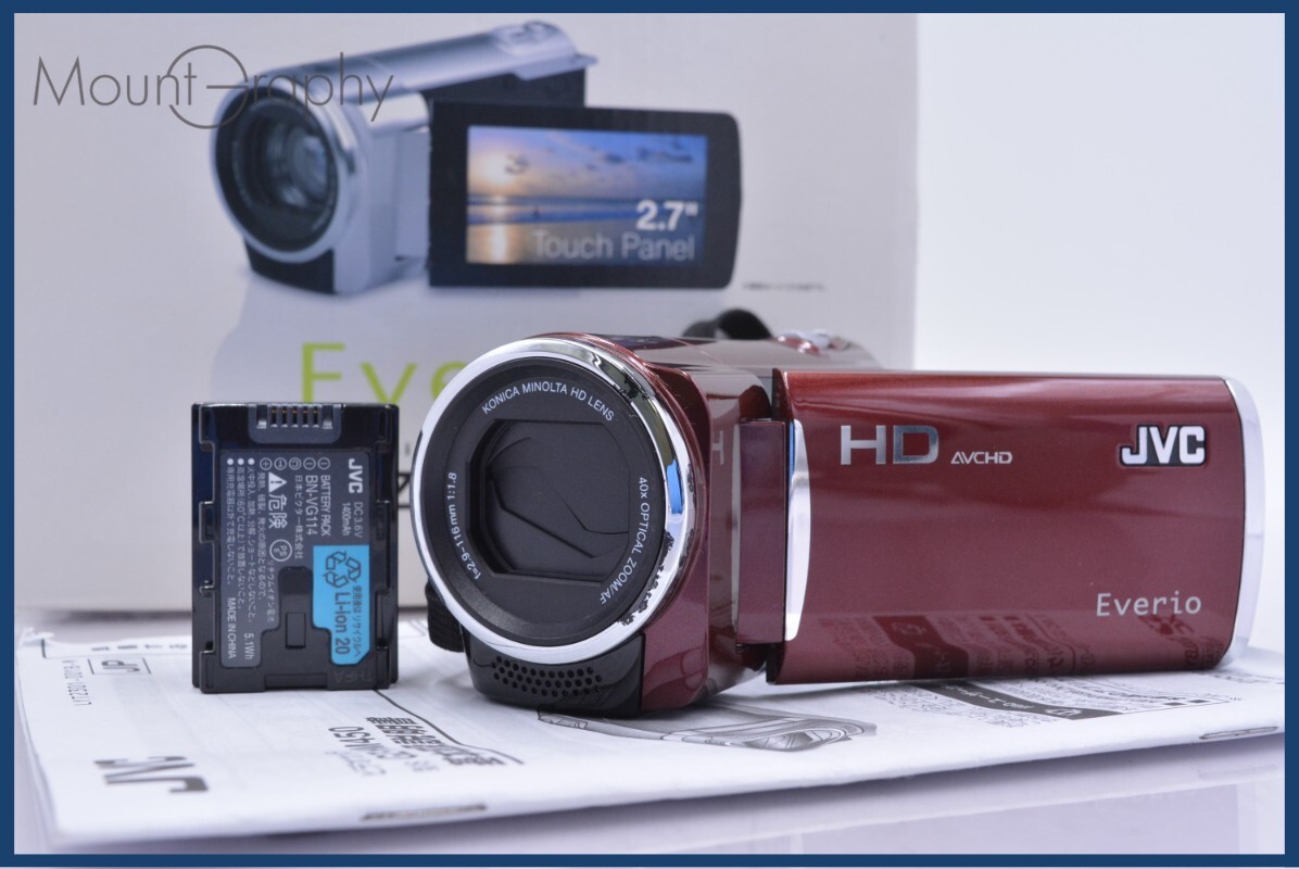 【動作保証】 ビクター JVC Everio GZ-HM450 40x 元箱、バッテリー、取扱説明書付属 同梱無料 #am5418