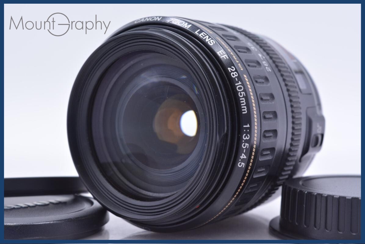 【動作保証】 キヤノン Canon EF 28-105mm F3.5-4.5 USM 前後キャップ&レンズフィルター付 同梱無料 #am5500