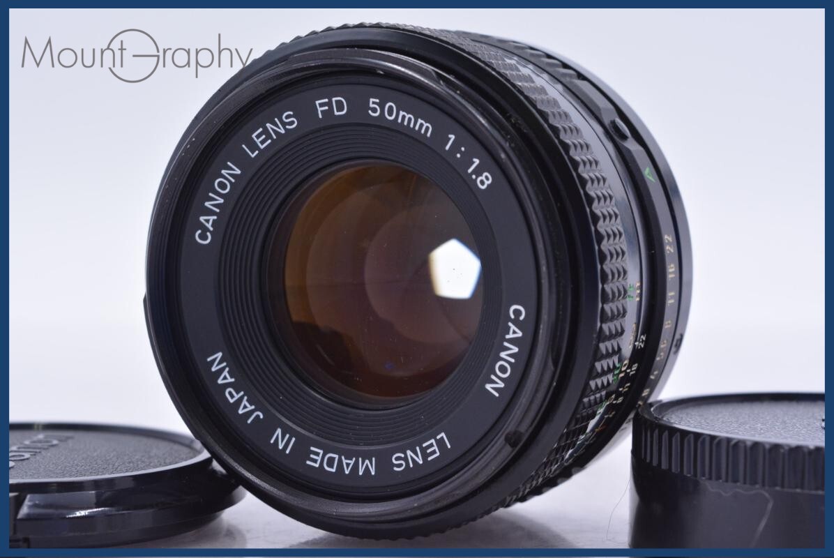 【動作保証】 キヤノン Canon NEW FD 50mm F1.8 前後キャップ付 同梱無料 #am5751