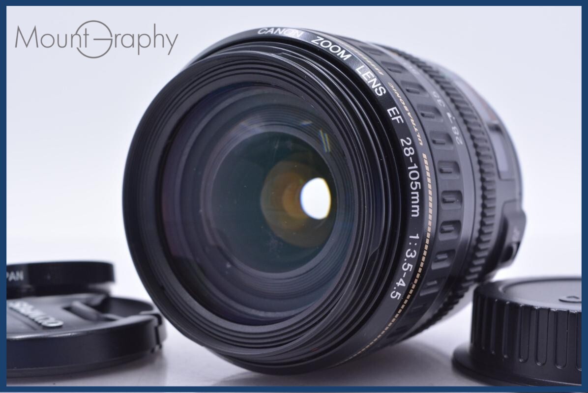 【動作保証】 キヤノン Canon EF 28-105mm F3.5-4.5 USM 前後キャップ&レンズフィルター付 同梱無料 #am5755