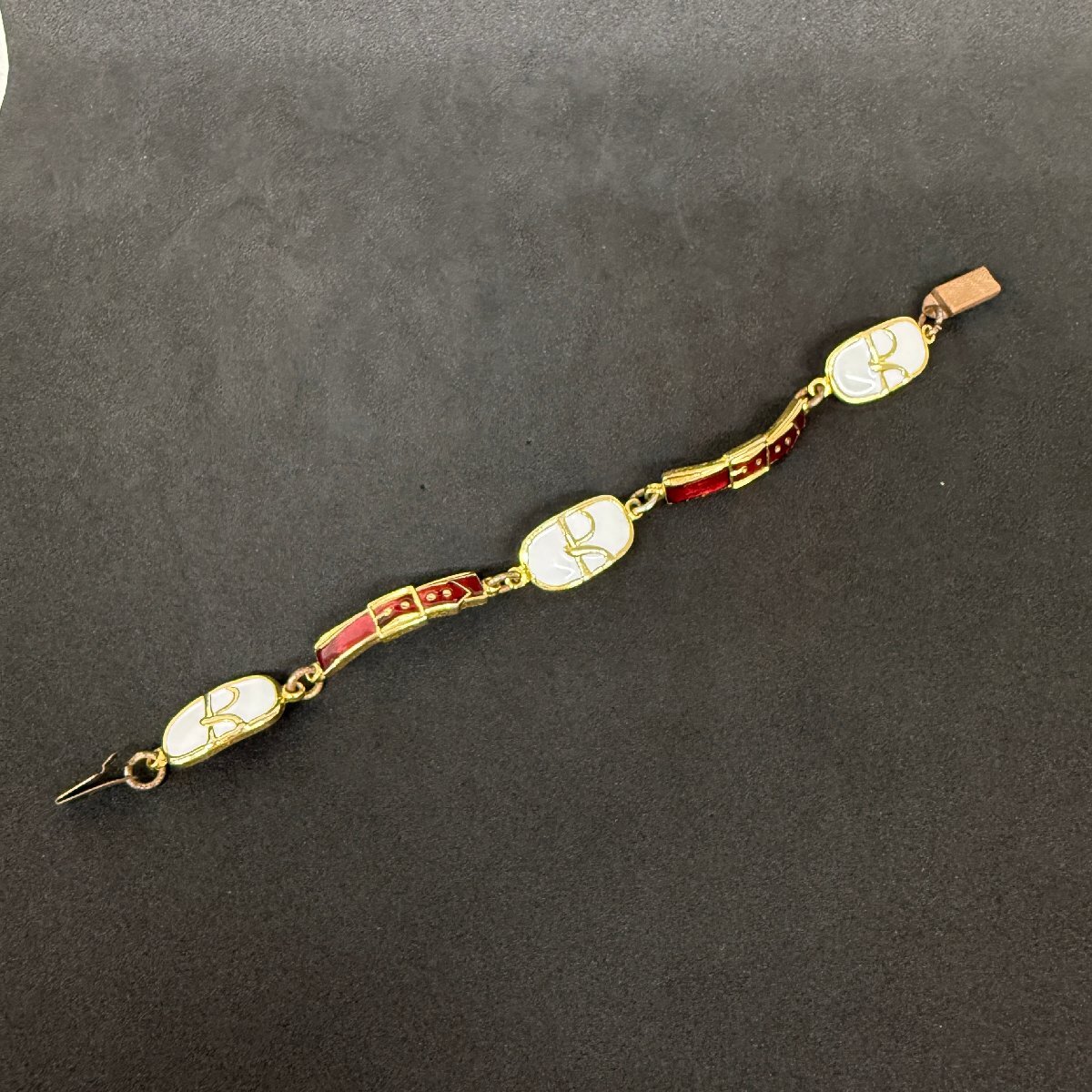 1円1スタ ロベルタディカメリーノ ヴィンテージロゴブレスレット 19cm ゴールドカラー レディース 【参考価格￥8800-】
