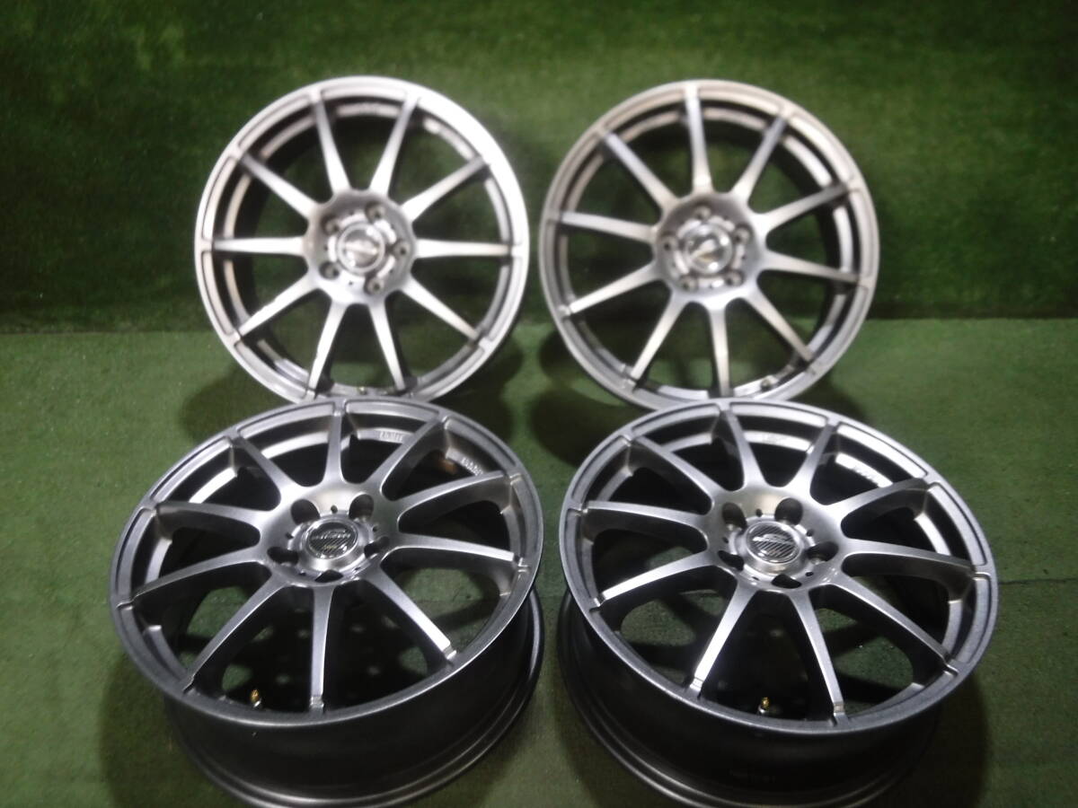 ☆　ホイール　A-TECH SCHNEIDER　18×7J　+48　PCD114.3　5H　ガンメタ　4本　☆