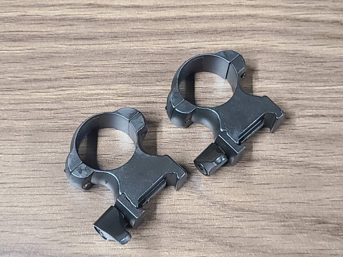 スチール製 20mmレール QDマウントリング 1インチ径　スコープ ドットサイト