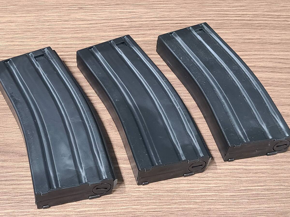 STD電動ガン STANAGタイプ 樹脂製マガジン130連 3本セット　M4A1 HK416 M16 AR-15