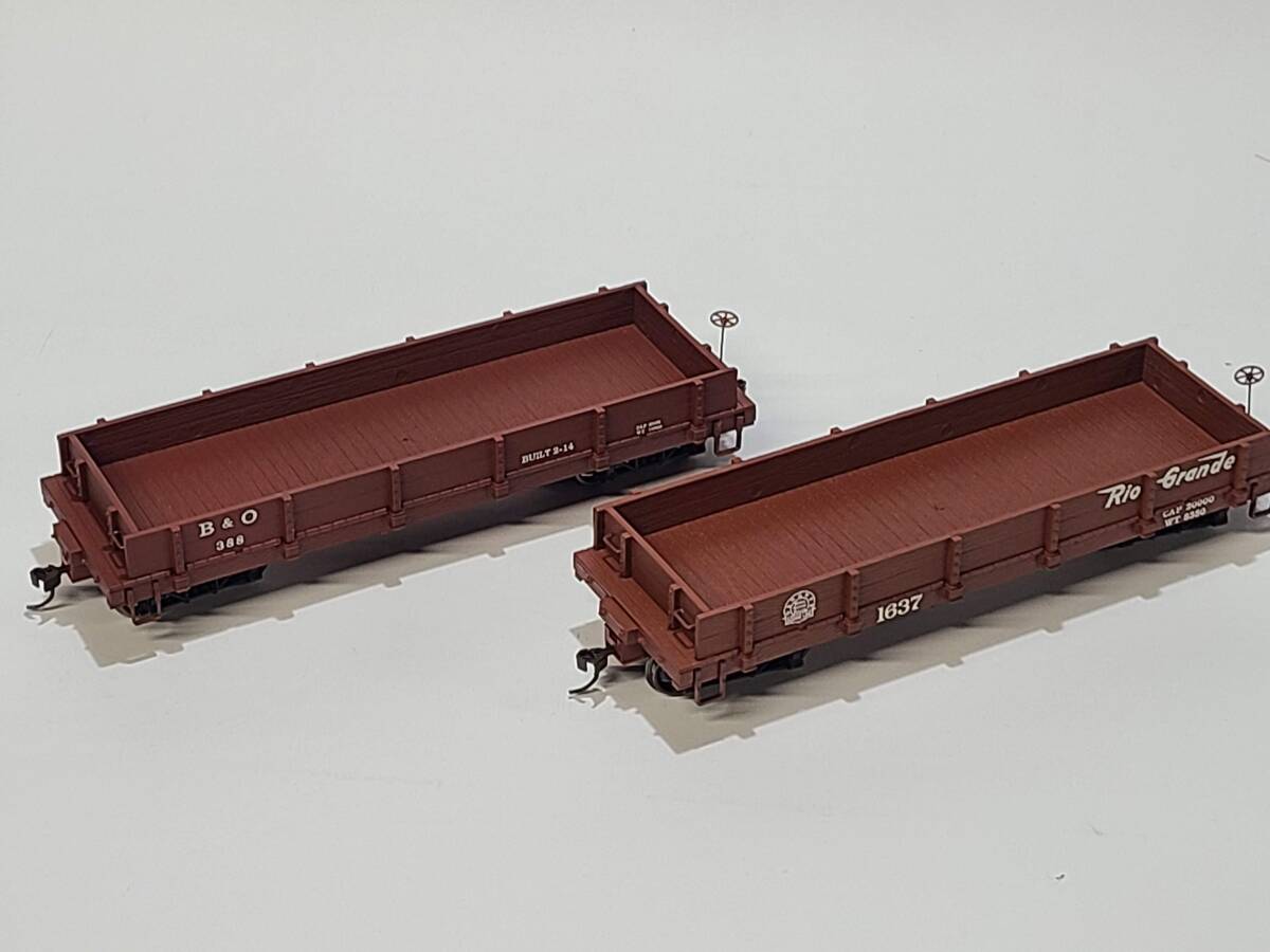 On30ゲージ Bachmann Spectrum 無蓋貨車 2両セット RioGrande1637/B&C388　バックマン スペクトラム