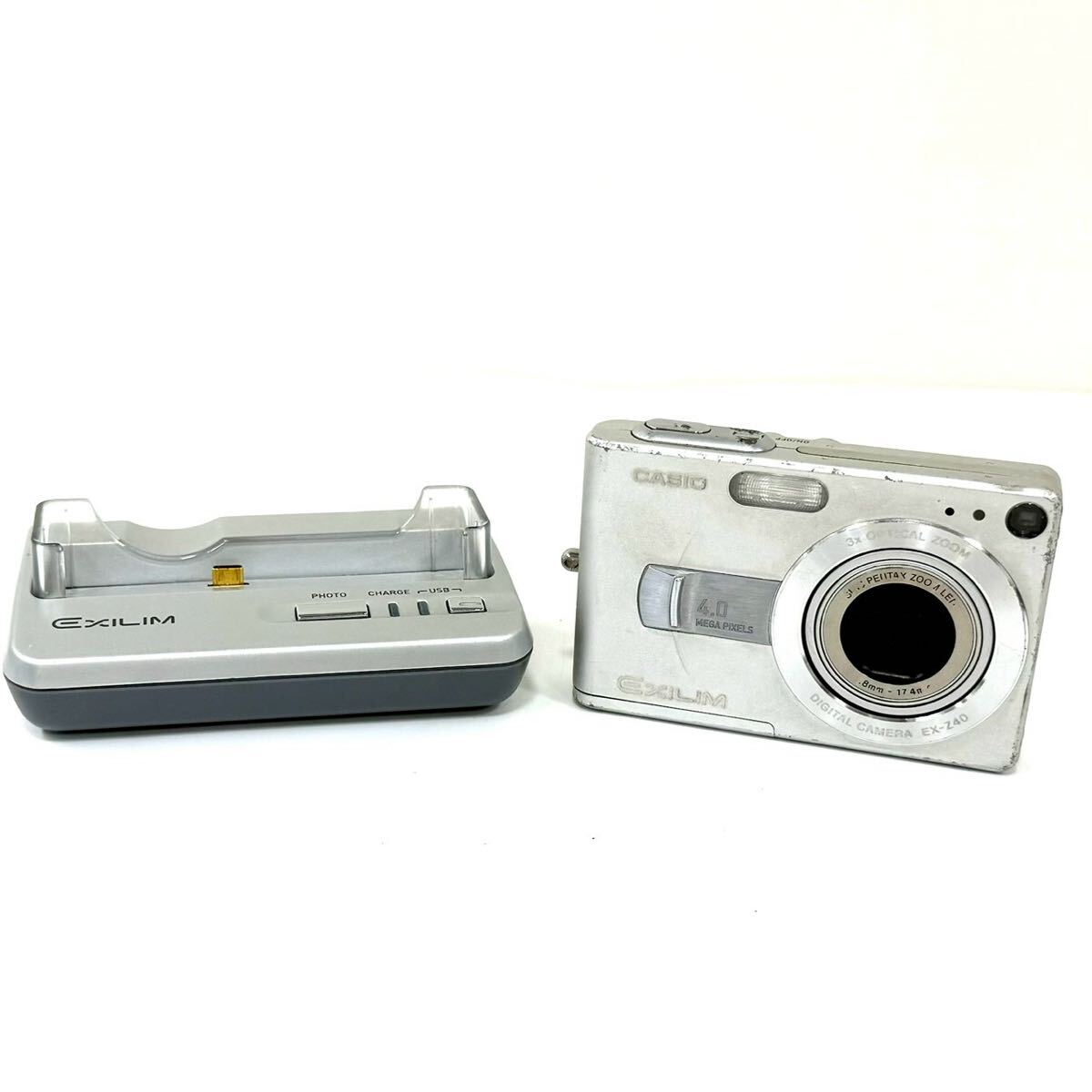【ジャンク品】CASIO EXILIM カシオ エクシリム EX-Z40 シルバー 通電 デジタルカメラ コンデジ デジカメ ITGIX96NUINS A0316