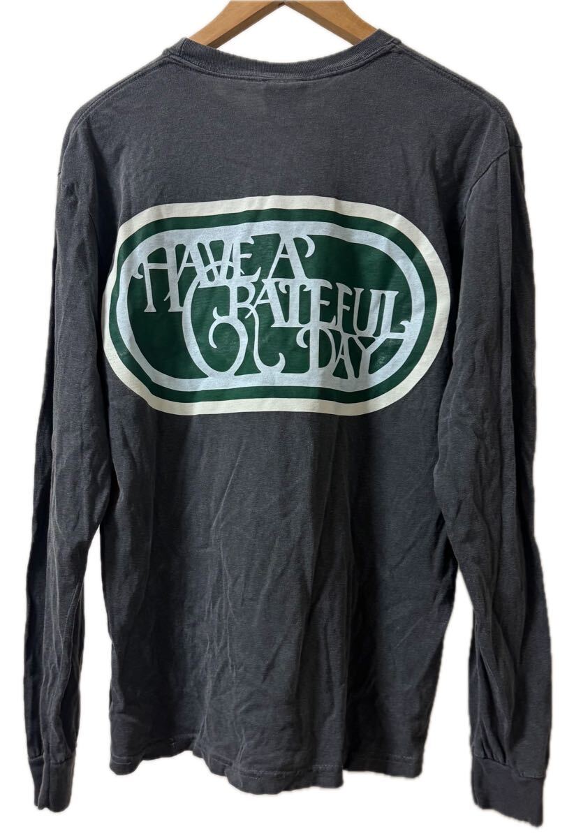 HAVE A GREATEFUL DAY ハブアグレートフルデイ size M ハバグレ 長袖Tシャツ 長袖 Tシャツ グレー ロンT