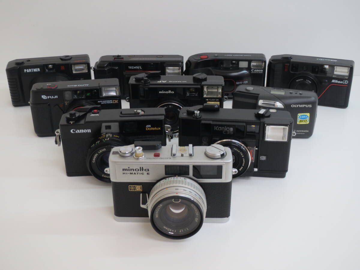 (a-4)　ニコン AD3 / キャノン A35 Datelux / フジ AUTO-8DATE　他　フィルムカメラ　10点セット