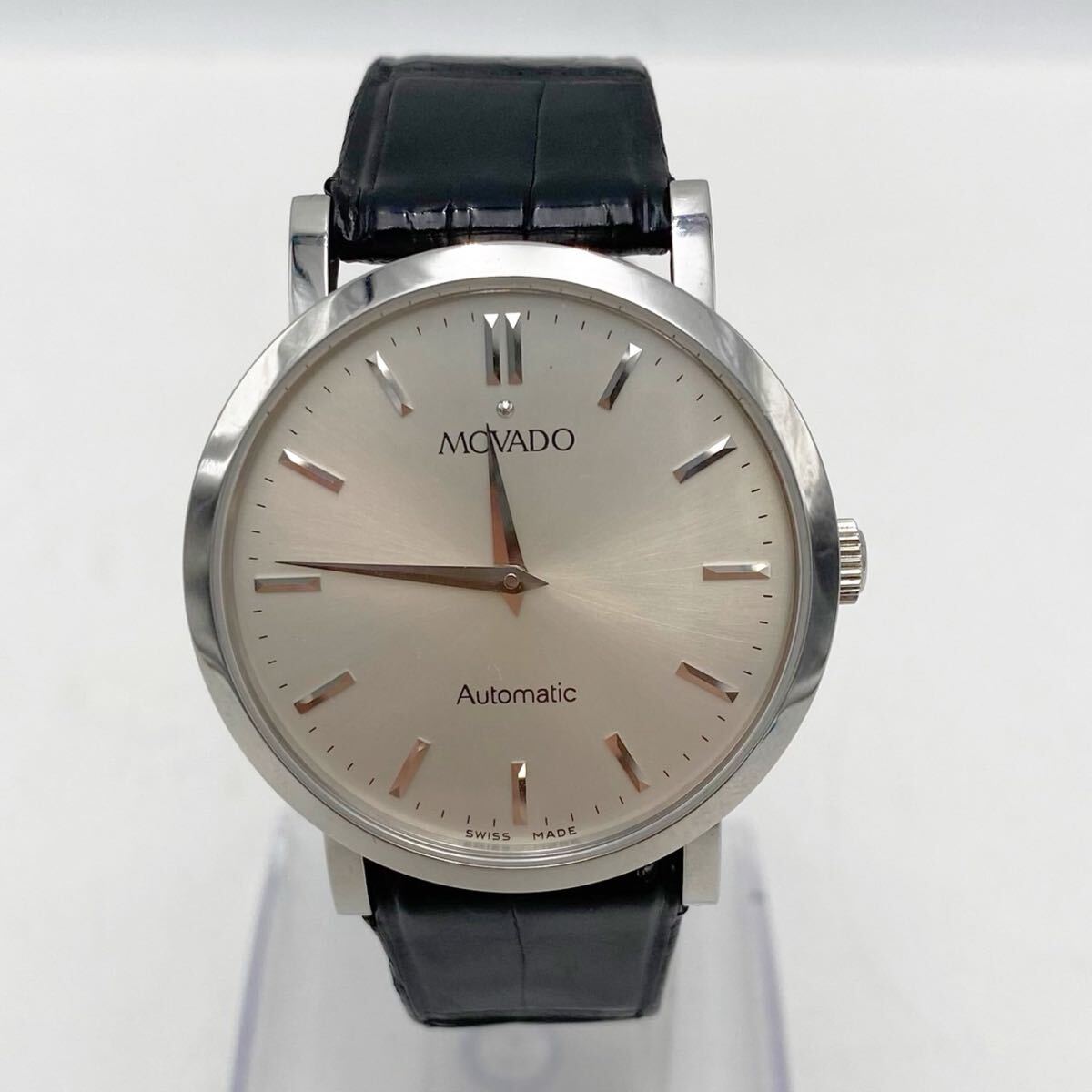 美品 稼動品 MOVADO モバード Automatic オートマティック 84 F4 1890 裏スケ 自動巻き ヴィンテージ メンズ腕時計【FB2105】